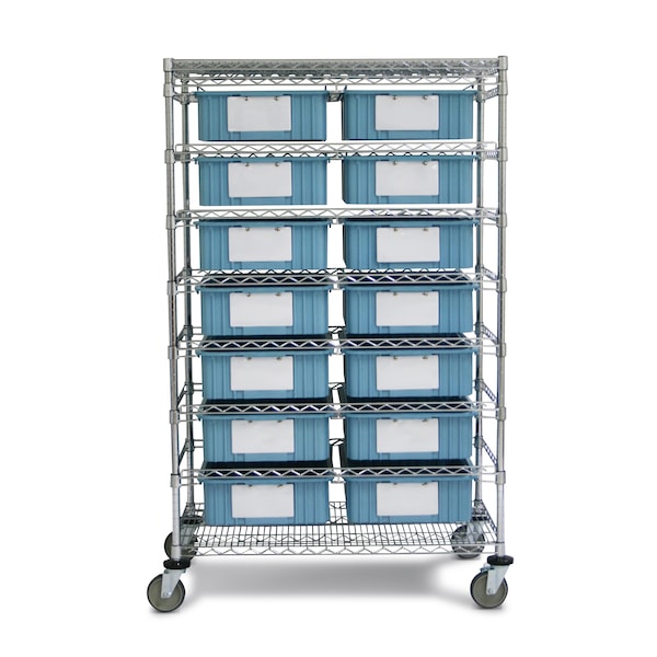 Bin Storage Cart, 24x42x69